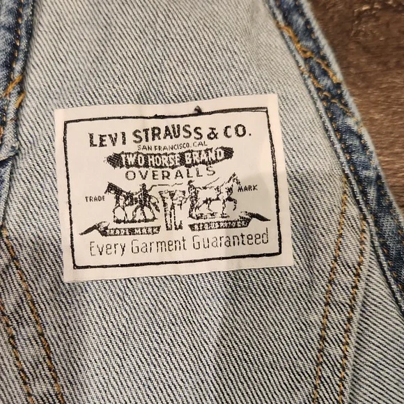 â¤ď¸ LEVI'S VINTAGE INSPIRED DENIM OVERALLS/ SHORTALLS, XL - Picture 7 of 13